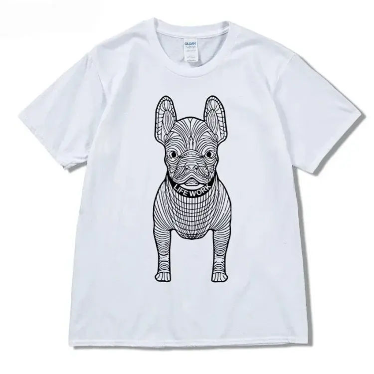 Gildan French Bulldog Line Art T-Shirt